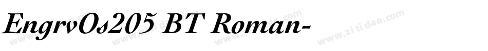 EngrvOs205 BT Roman字体转换
